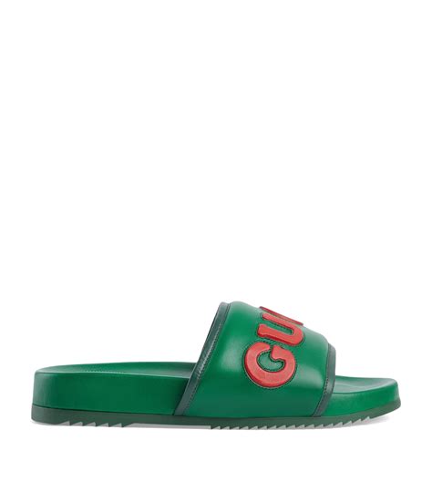 gucci slides leather|gucci transparent slides.